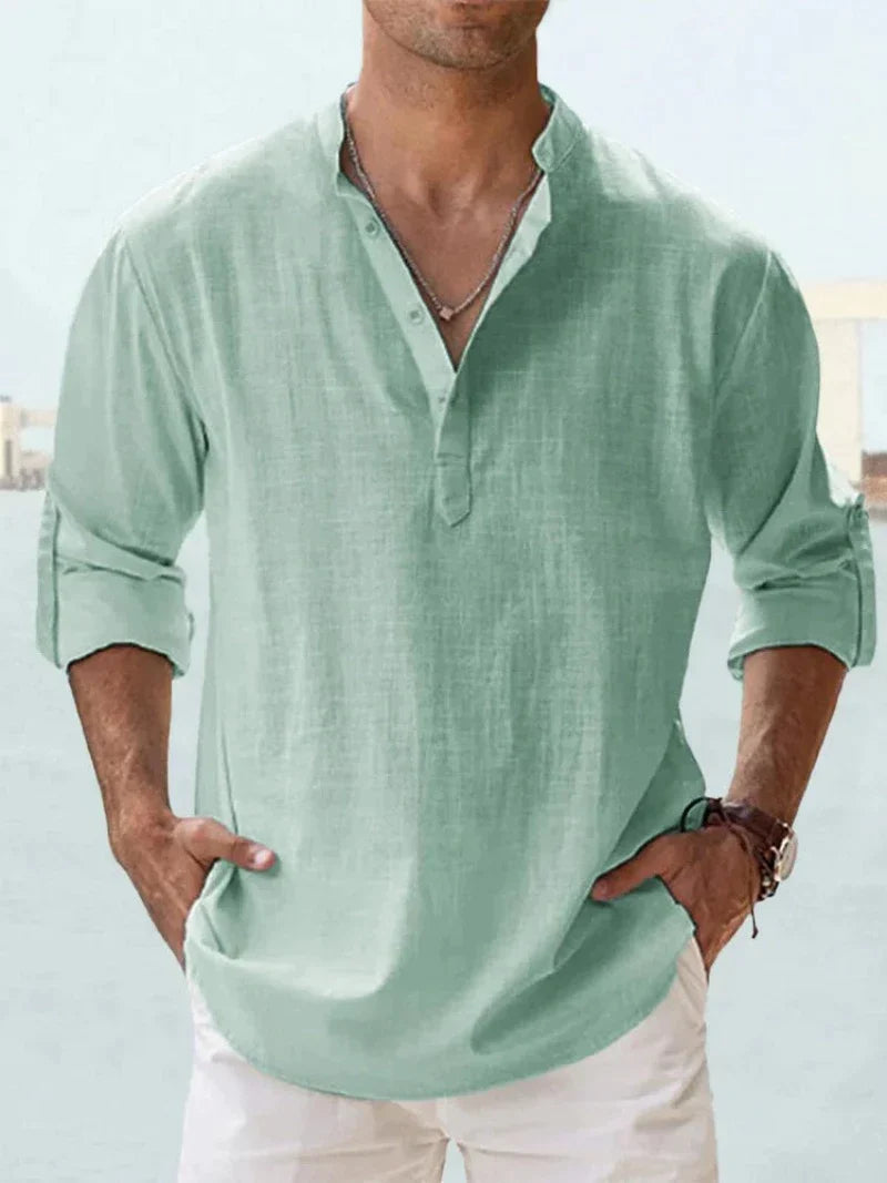 Stylish summer shirt for men (Buy 1, get 1 free) - Leo-Light green-S-State of Style