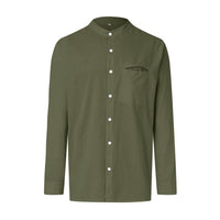Stylish summer shirt in plus size for men – Hayes-Army green - 3 buttons-M-State of Style