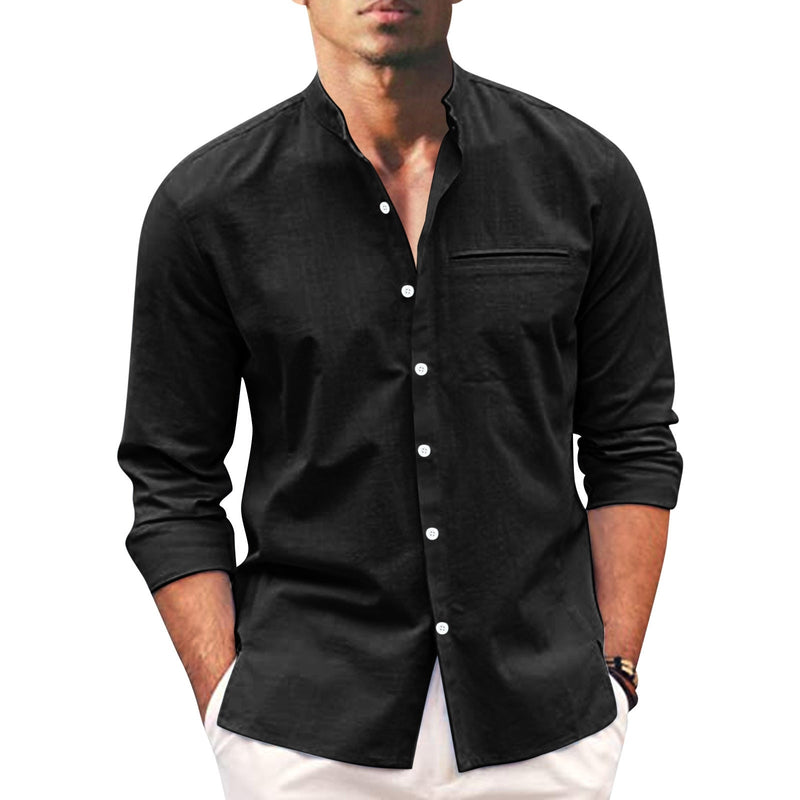 Stylish summer shirt in plus size for men – Hayes-Black-M-State of Style