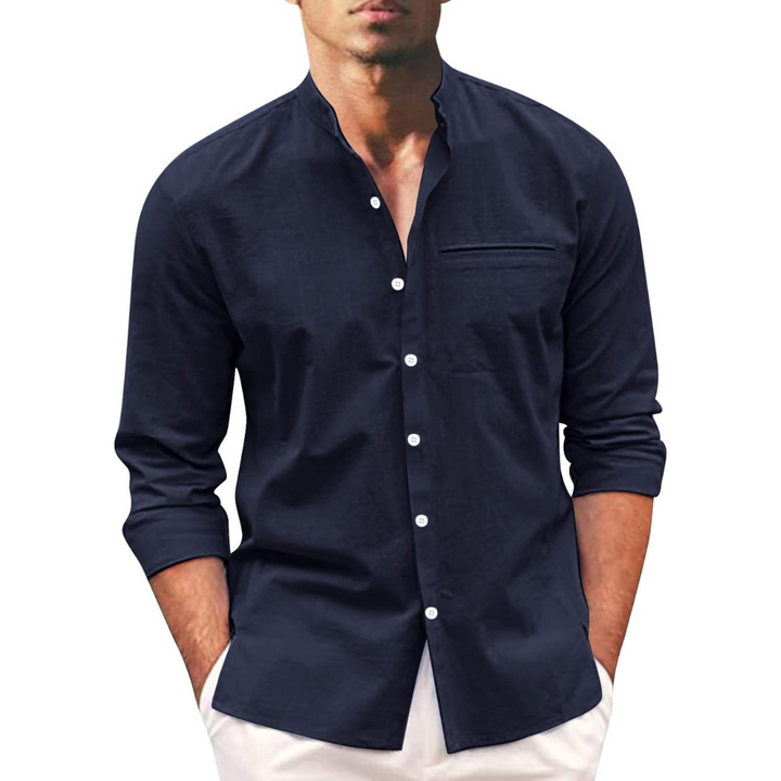 Stylish summer shirt in plus size for men – Hayes-Navy-M-State of Style