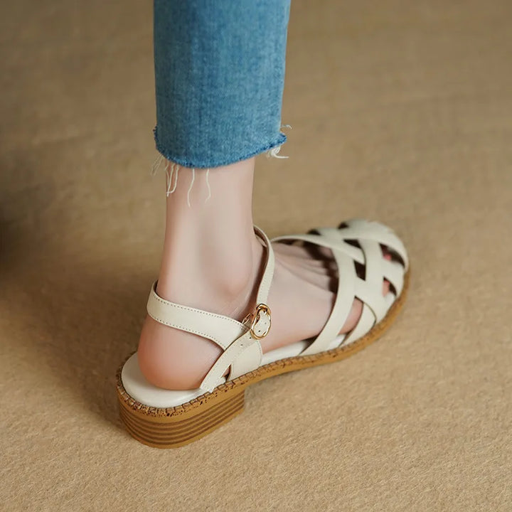 Stylish summer shoes with comfort sole – Amira-Brown-3-State of Style