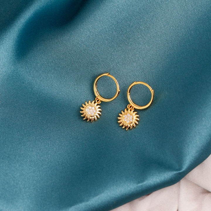 Stylish Sun Earrings for Ladies - Elara-Gold-State of Style