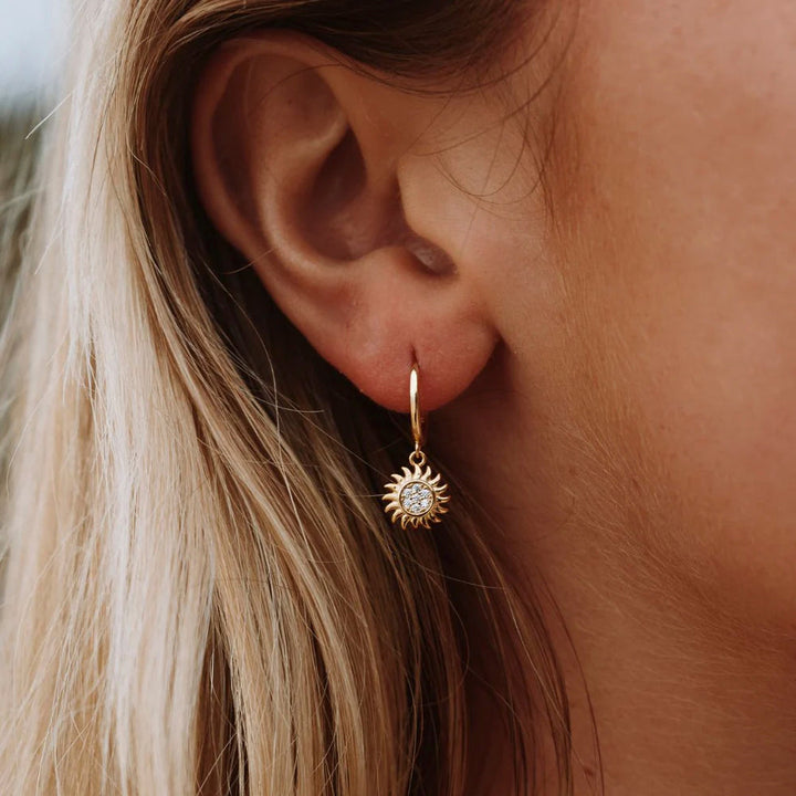 Stylish Sun Earrings for Ladies - Elara-Silver-State of Style