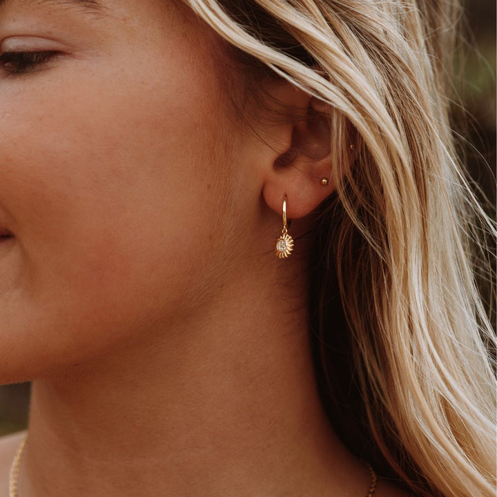Stylish Sun Earrings for Women - Elara-Silver-State of Style