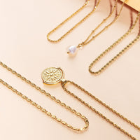 Stylish Sun Pendant Necklace - Aurora-Gold-State of Style