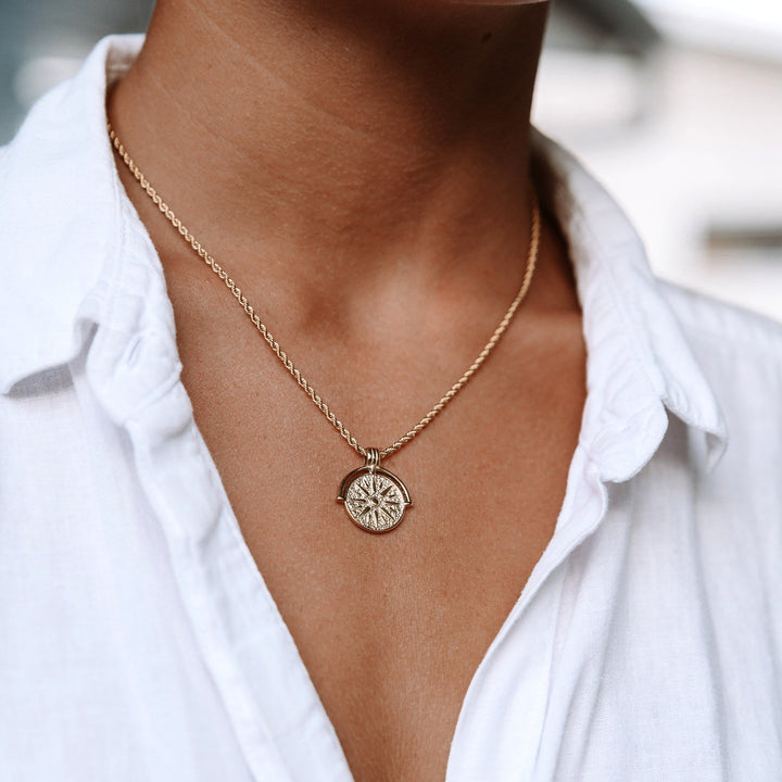 Stylish Sun Pendant Necklace - Aurora-Gold-State of Style