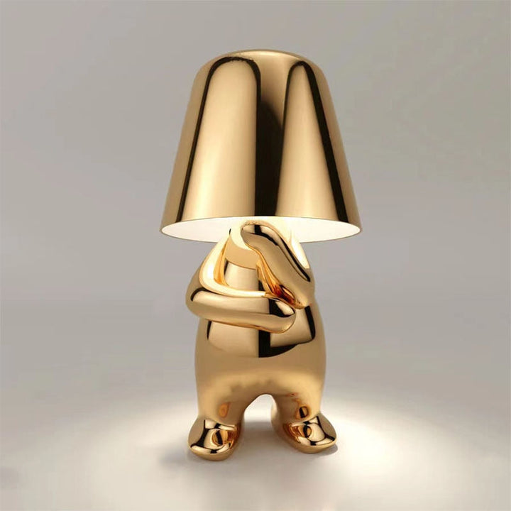 Stylish Table Lamp - LumiSerene-Reflecting Gold-State of Style
