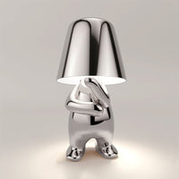 Stylish Table Lamp - LumiSerene-Reflecting Silver-State of Style