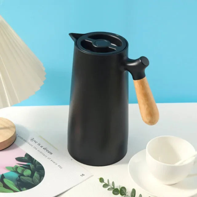 Stylish Thermos Flask with Long Heat and Cold Retention - NordicTherm-Black-State of Style