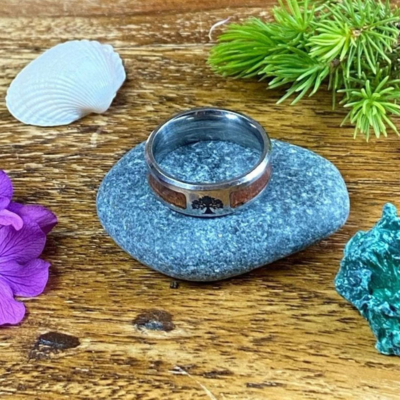 Stylish Tree of Life Ring made of Stainless Steel for Women - Elina-Tree of Life-5.11 cm-State of Style