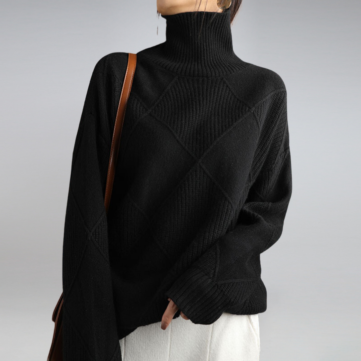 Stylish Turtleneck for Women - Isabella-Black-S-State of Style