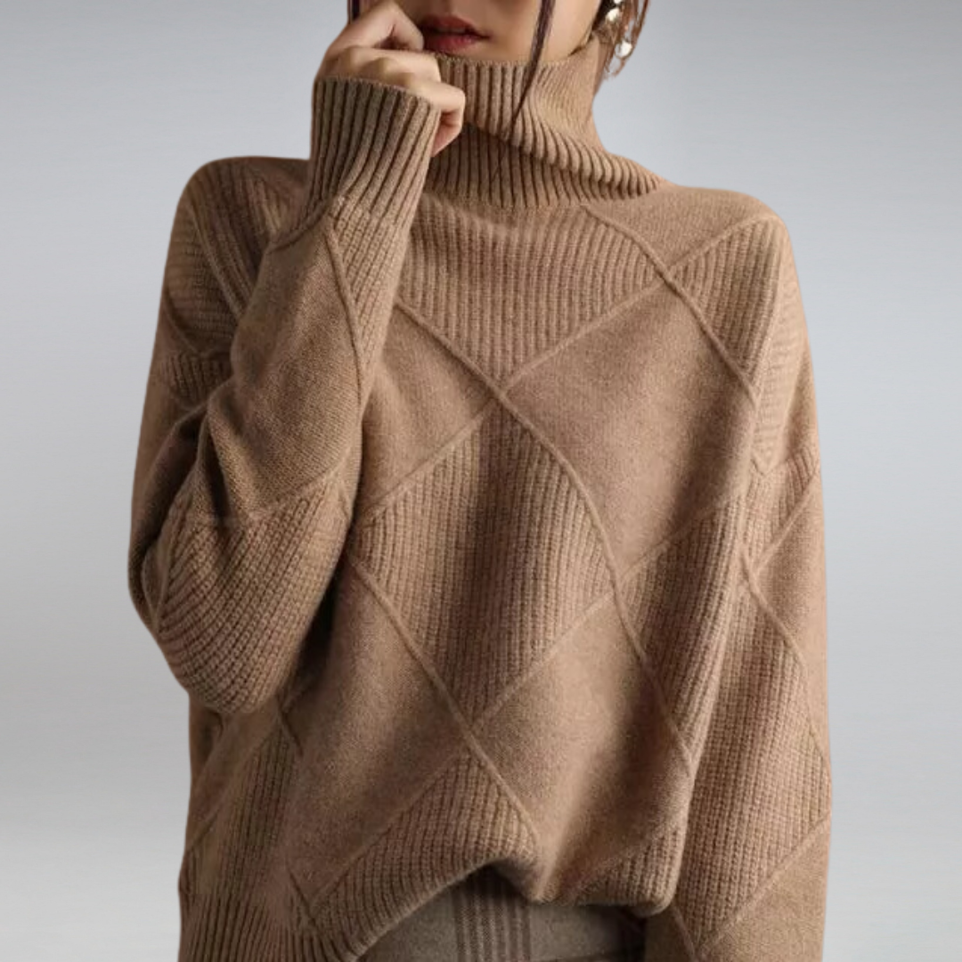 Stylish Turtleneck for Women - Isabella-Brown-S-State of Style