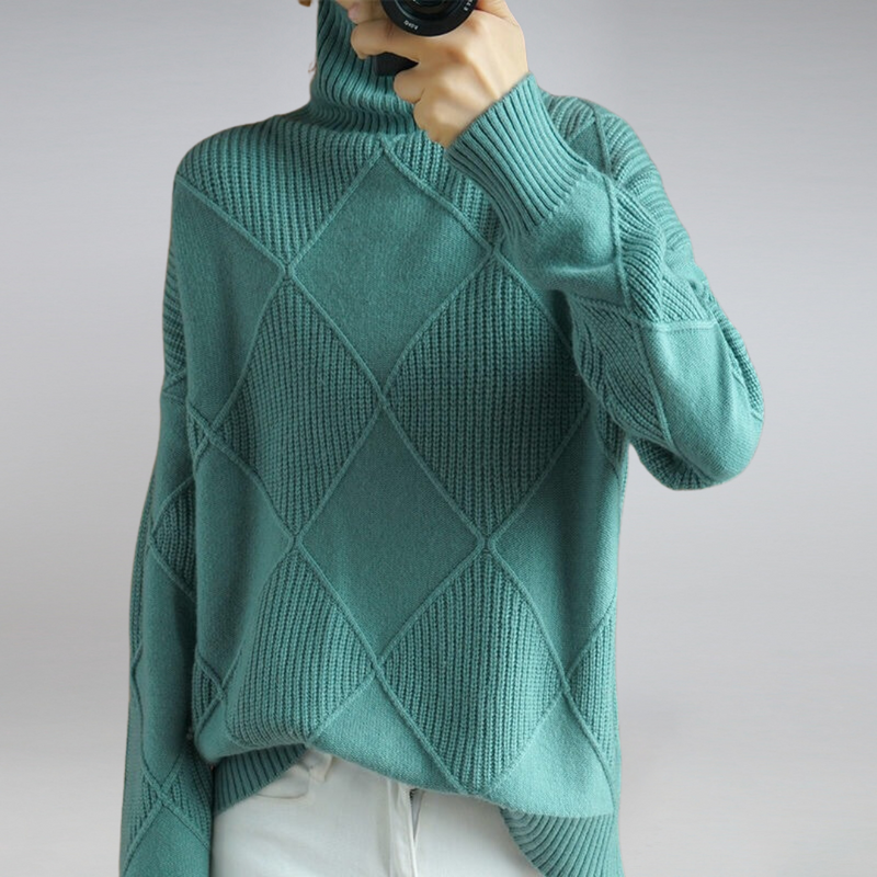 Stylish Turtleneck for Women - Isabella-Green-S-State of Style