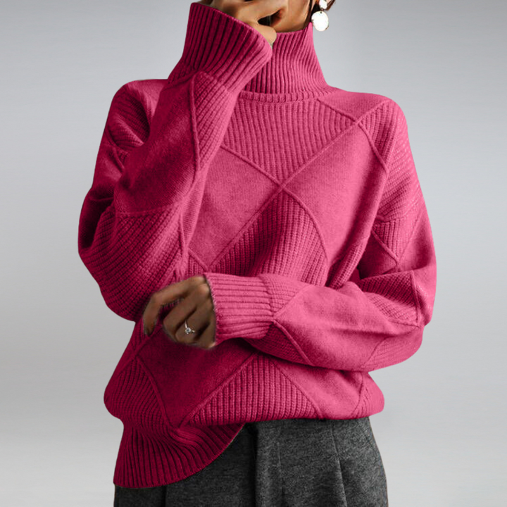 Stylish Turtleneck for Women - Isabella-Pink-S-State of Style