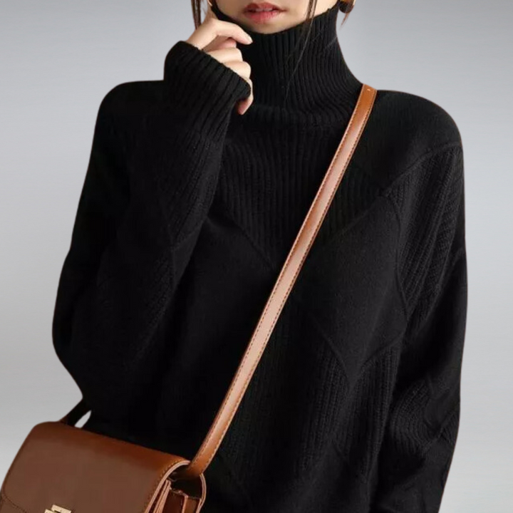 Stylish Turtleneck for Women - Isabella-Yellow-S-State of Style