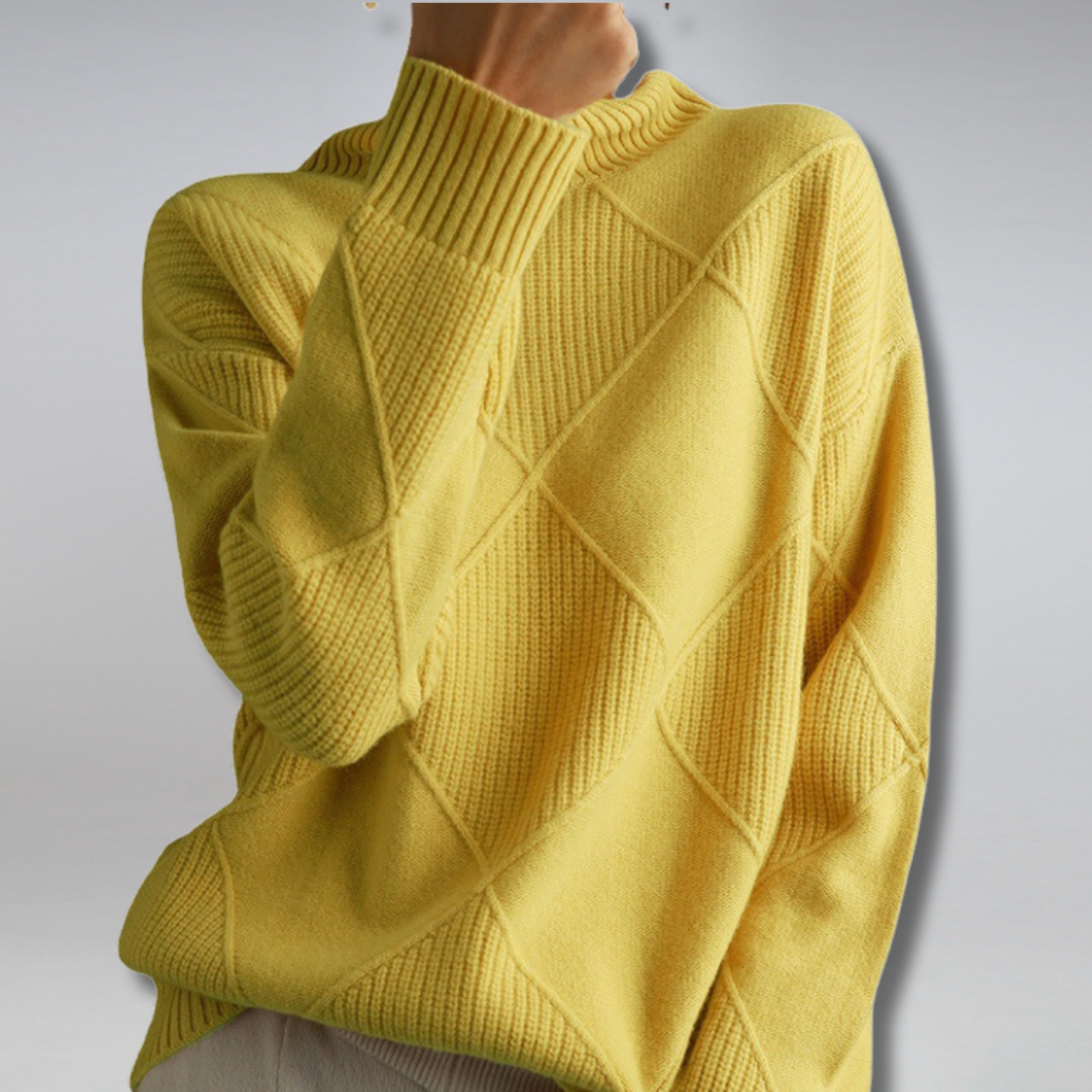 Stylish Turtleneck for Women - Isabella-Yellow-S-State of Style