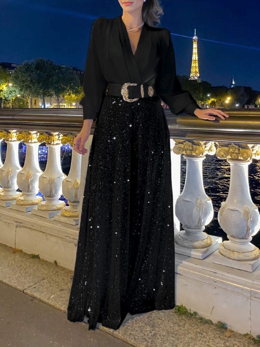Stylish V-neck Ladies' Dress for Any Occasion - Elisa-S-State of Style