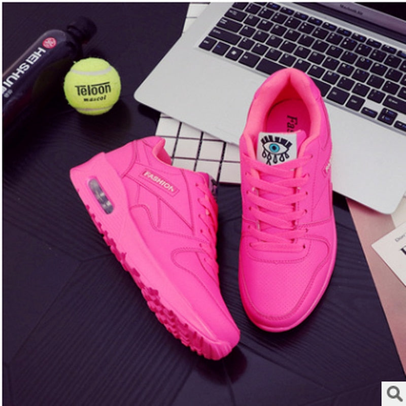 Stylish Vegan Leather Women's Sneakers - Valencia-Fuchsia-2.5-State of Style
