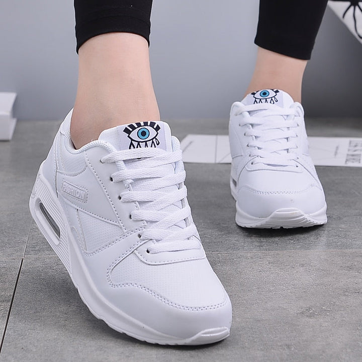 Stylish Vegan Leather Women's Sneakers - Valencia-Light blue-2.5-State of Style