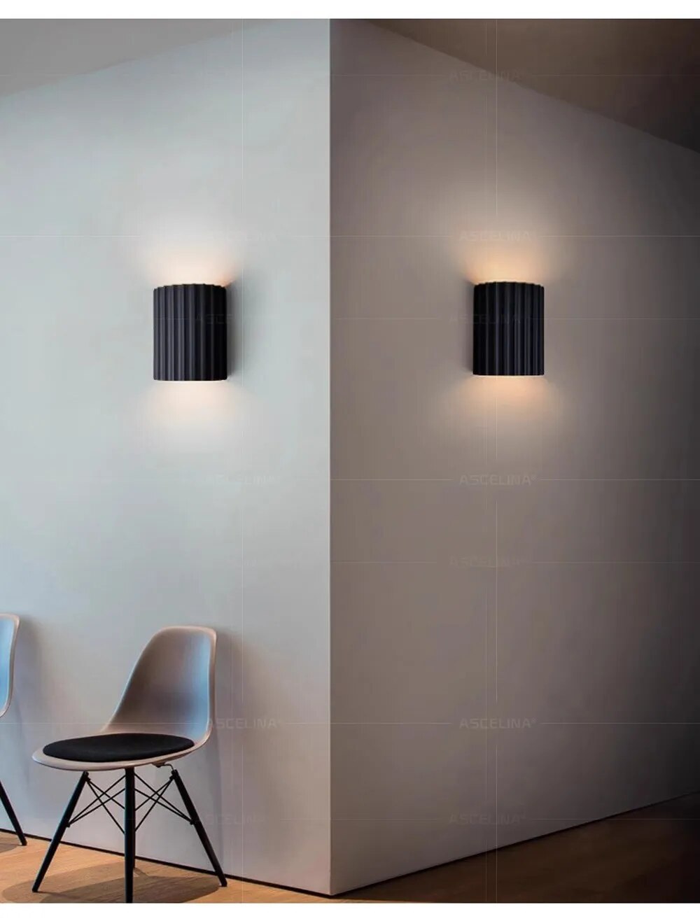 Stylish wall lamps made of synthetic resin - LumiResin-White-Warm White-State of Style