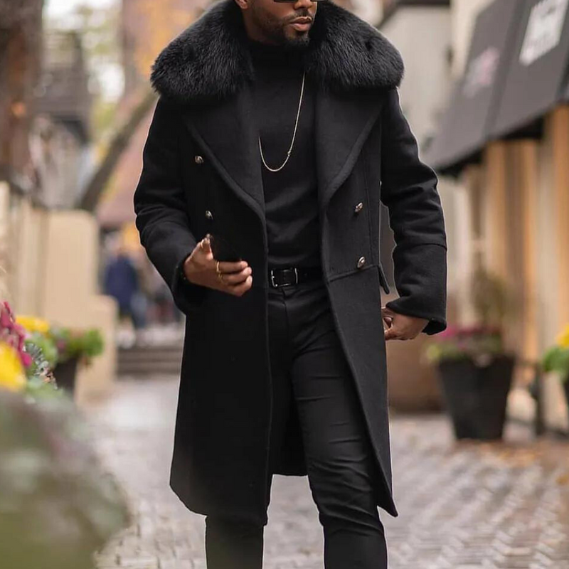 Stylish Warm Black Winter Jacket for Men - Vincenzo-S-State of Style