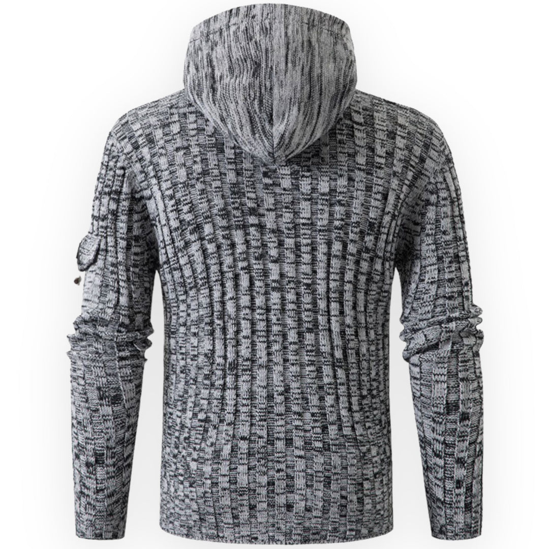 Stylish Warm Fleece Hoodie for Men - AlpineTrail-Brown-S-State of Style