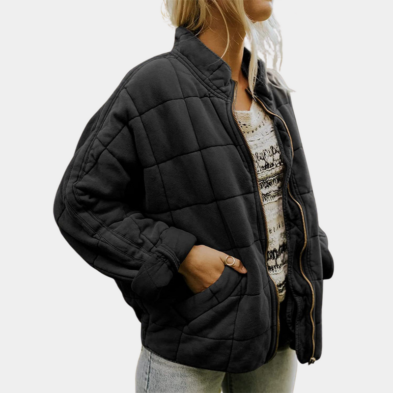 Stylish Warm Women's Coat - Mara-Black-S-State of Style