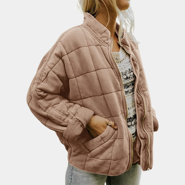 Stylish Warm Women's Coat - Mara-Brown-S-State of Style