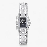 Stylish Watch with Rectangular Dial and Crystals – Camille-Black-State of Style