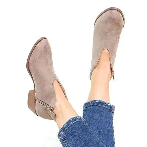 Stylish Women's Ankle Boots - Eveline-Grey-5-State of Style