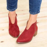 Stylish Women's Ankle Boots - Eveline-Red-5-State of Style