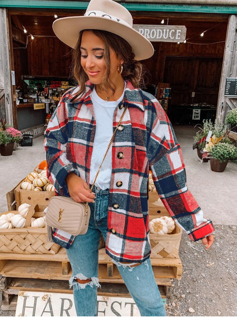 Stylish Women's Autumn Cardigan - Sophie-Red Accent-S-State of Style