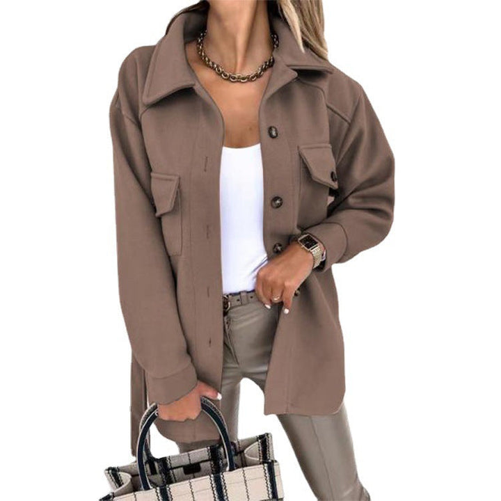 Stylish Women's Blazer - Elina-Khaki-S-State of Style