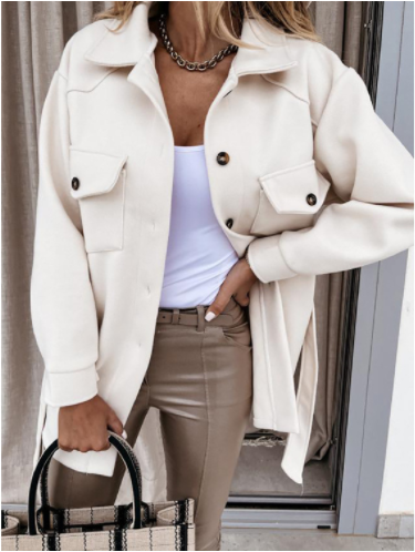 Stylish Women's Blazer - Elina-White-M-State of Style