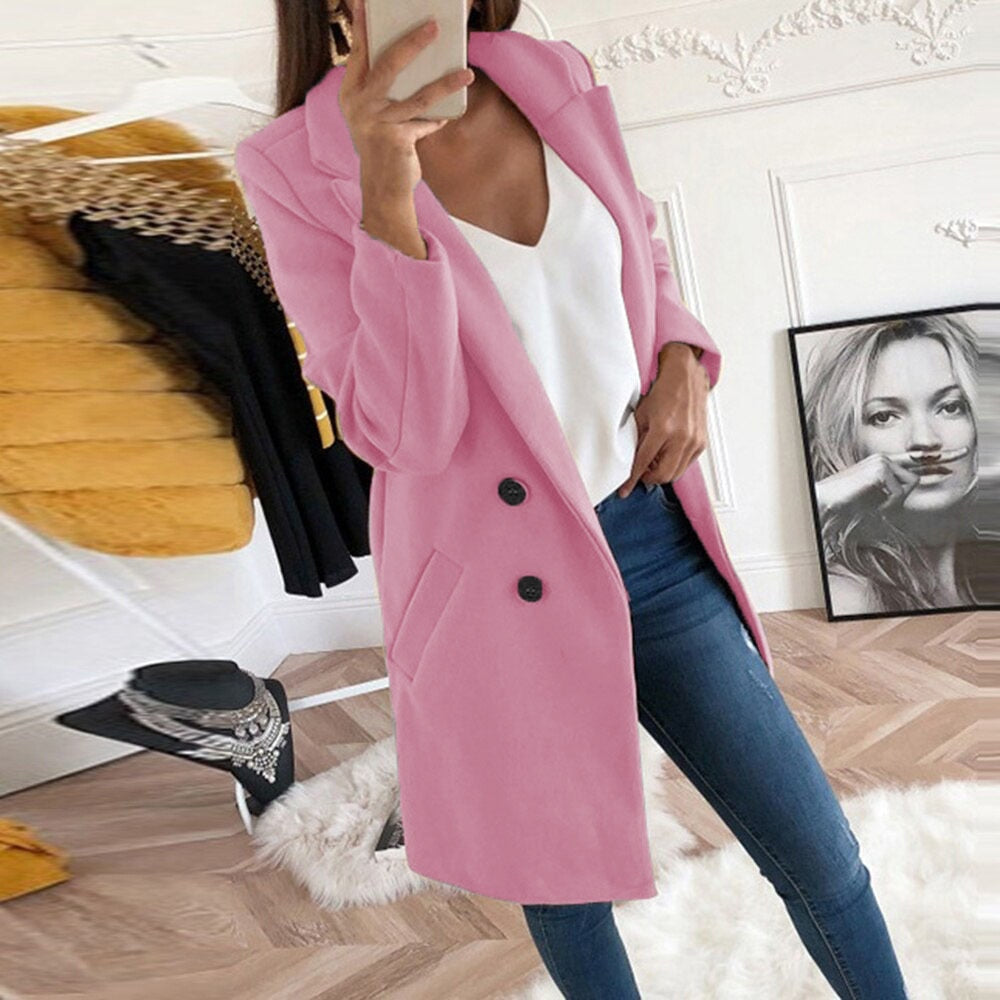 Stylish Women's Coat - Mila-Pink-S-State of Style