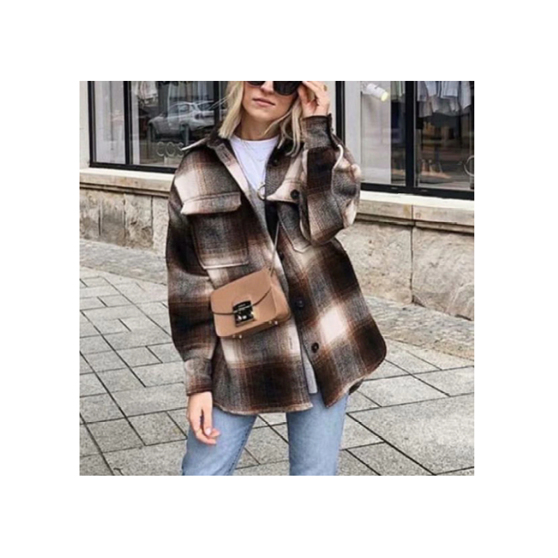 Stylish Women's Denim Jacket | Casual & Comfortable-Dark Brown-S-State of Style