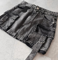 Stylish Women's Denim Skirt - Celeste-Black-S-State of Style