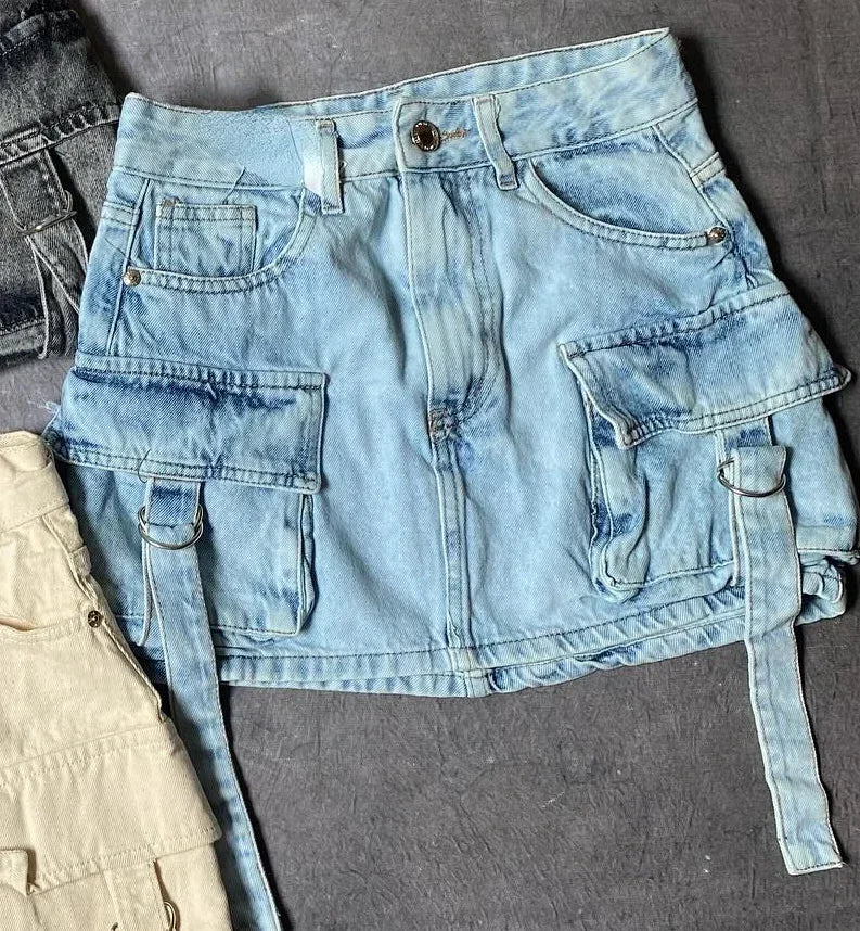 Stylish Women's Denim Skirt - Celeste-Black-S-State of Style