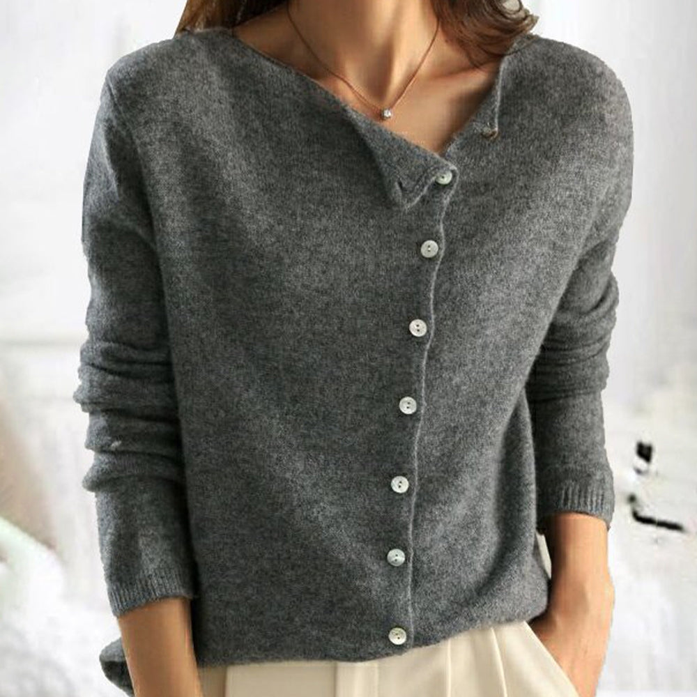 Stylish Women's Knitted Jumper - Leona-Grey-S-State of Style