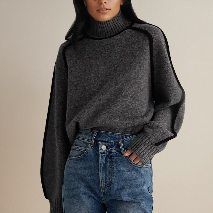 Stylish Women's Roll Neck - Clara-Grey-S-State of Style