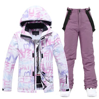 Stylish Women's Ski Suit - Aurora-Purple/Black-XS-State of Style