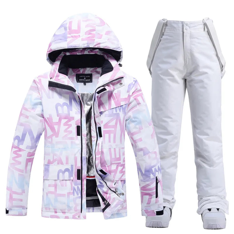 Stylish Women's Ski Suit - Aurora-Purple/Black-XS-State of Style