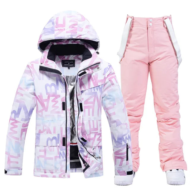 Stylish Women's Ski Suit - Aurora-Purple/Pink-XS-State of Style