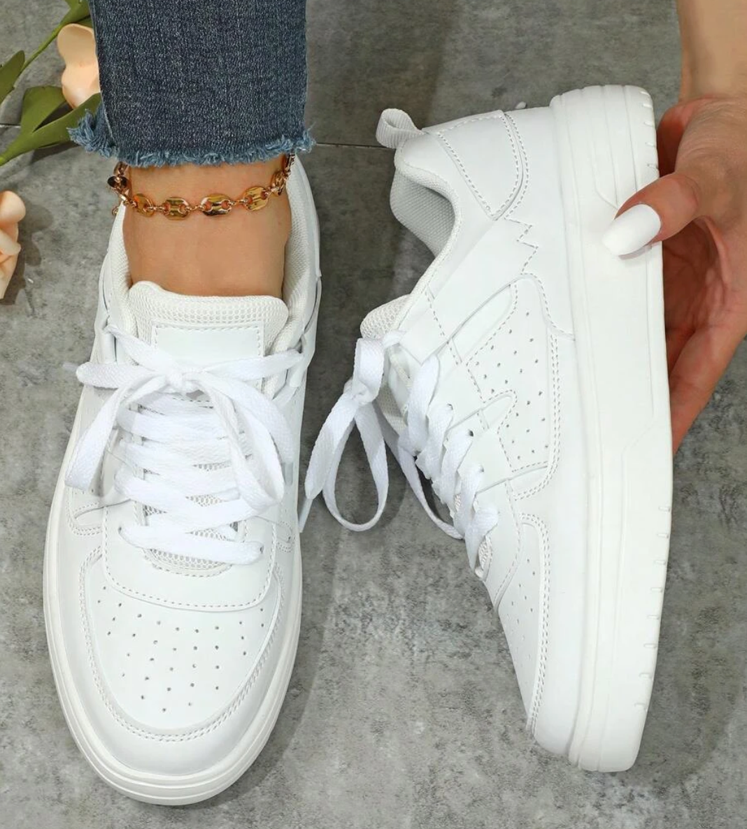Stylish Women's Sneakers - Naya-White-5-State of Style