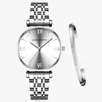 Stylish Women's Titanium Watch – Adeline-Silver-State of Style