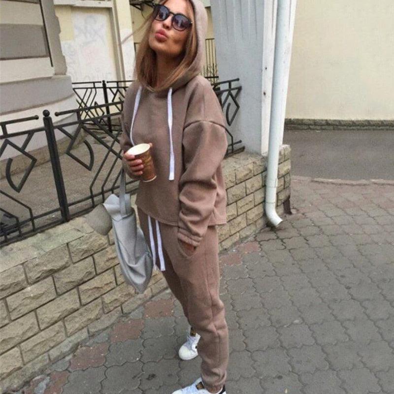 Stylish Women's Tracksuit | Comfortable & Trendy Activewear-Khaki-S-State of Style