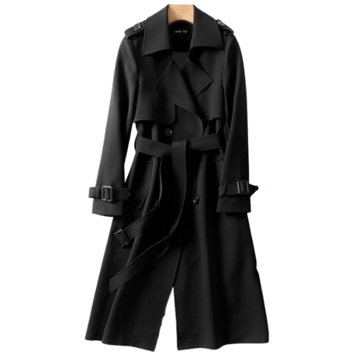 Stylish Women's Trench Coat - Astra-Black-S-State of Style