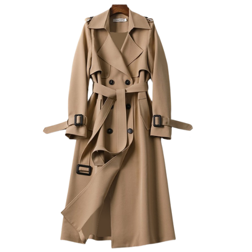 Stylish Women's Trench Coat - Astra-Khaki-S-State of Style