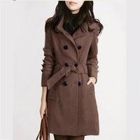 Stylish Women's Winter Coat with Belt - Sophie-Brown-M-State of Style
