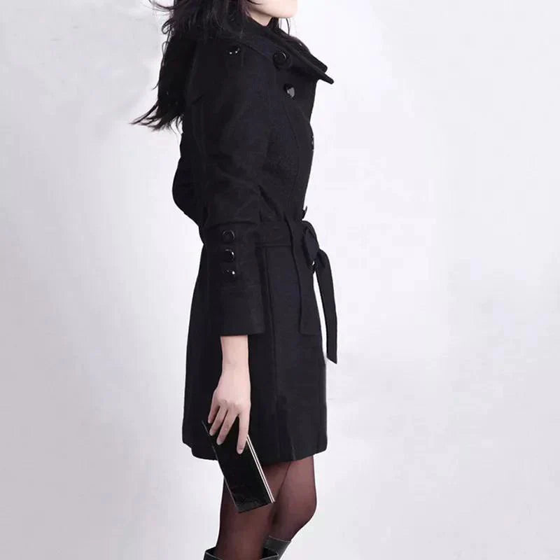 Stylish Women's Winter Coat with Belt - Sophie-Brown-M-State of Style
